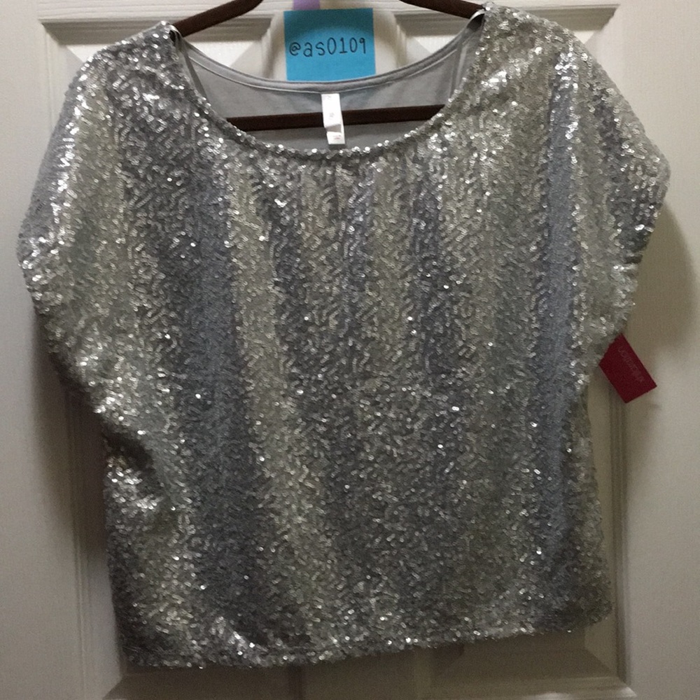 Xhilaration - Silver Sequin Top
